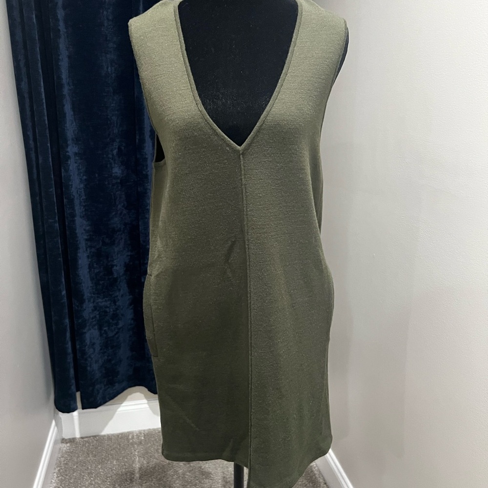 Free People Olive Knit Top